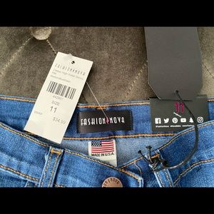 SIZE 11 High waist denim skinny jeans Fashion nova